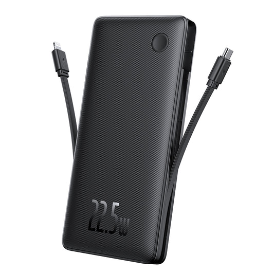 Externer Akku Baseus Airpow Lite, 10000mAh, 22.5W, QC + PD, 1 x Lightning - 1 x USB-A - 2 x USB-C, Schwarz P10067501123-00