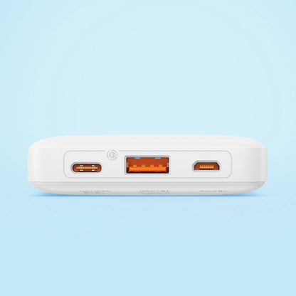 Externer Akku Baseus Airpow, 10000mAh, 20W, QC + PD, 1 x USB-A - 1 x USB-C, Weiß