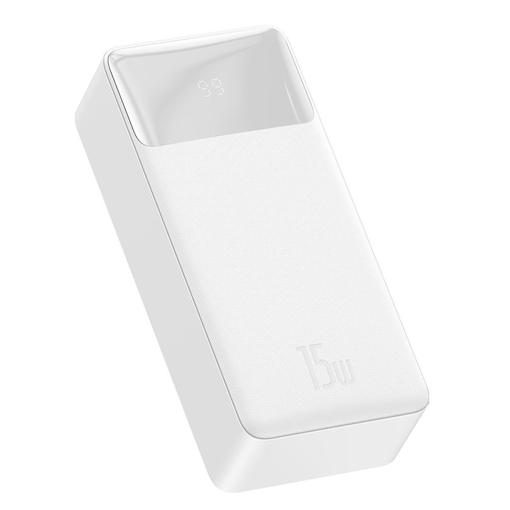 Externer Akku Baseus Bipow, 30000mAh, 15W, 1 x USB-C - 2 x USB-A, Weiß PPBD050202