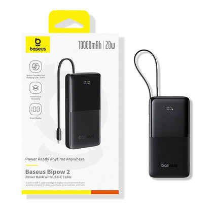 Externer Akku Baseus Bipow 2, 20000mAh, 20W, QC + PD, 1 x USB-A - 2 x USB-C, Schwarz P10077101113-01