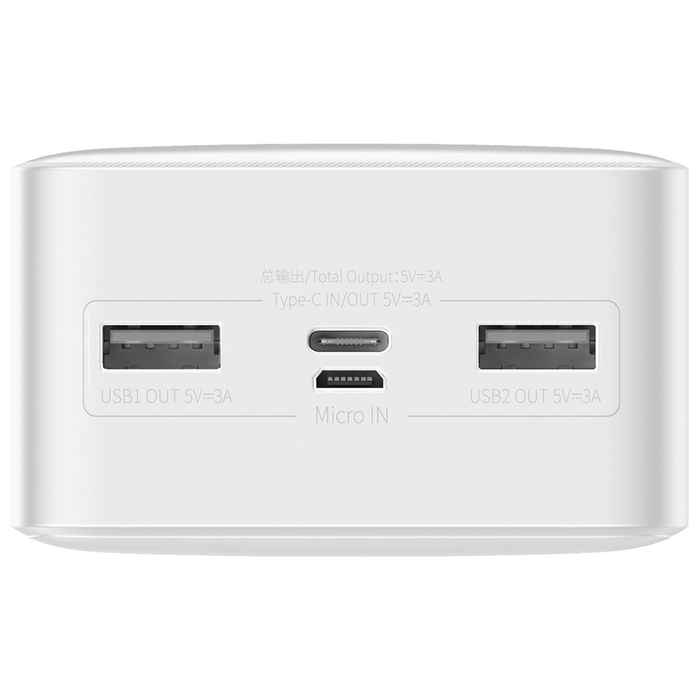Externer Akku Baseus Bipow, 30000mAh, 15W, 1 x USB-C - 2 x USB-A, Weiß PPBD050202