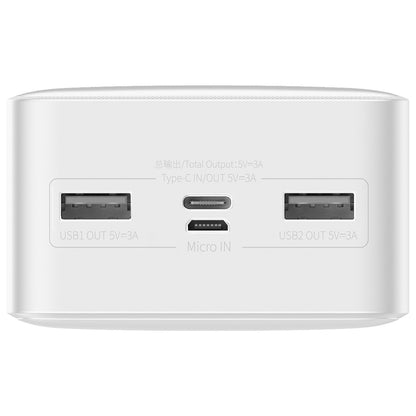 Externer Akku Baseus Bipow, 30000mAh, 15W, 1 x USB-C - 2 x USB-A, Weiß PPBD050202