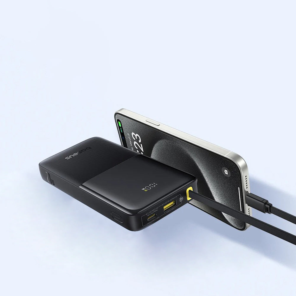 Externer Akku Baseus Bipow 2, 20000mAh, 20W, QC + PD, 1 x USB-A - 2 x USB-C, Schwarz P10077101113-01