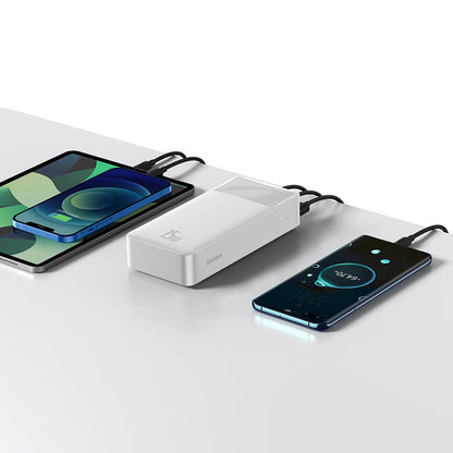 Externer Akku Baseus Bipow, 30000mAh, 15W, 1 x USB-C - 2 x USB-A, Weiß PPBD050202