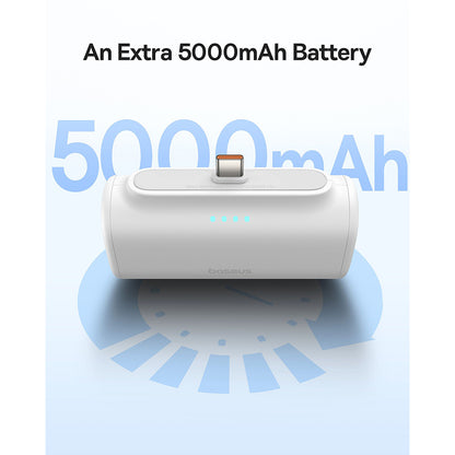 Externer Akku Baseus Compact, 5000mAh, 20W, PD, 1 x Lightning - 1 x USB-C, Weiß P10068307213-00