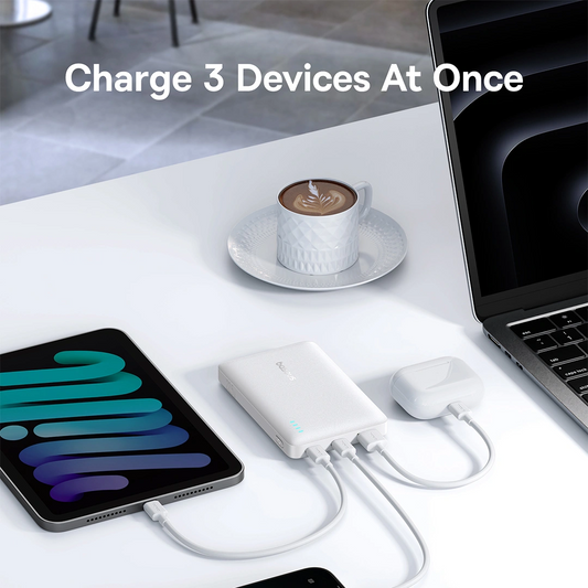 Batterie Externe Baseus EnerFill FP21, 10000mAh, 22.5W, QC + PD, 1 x USB-A - 2 x USB-C, Blanche P1008210D213-00