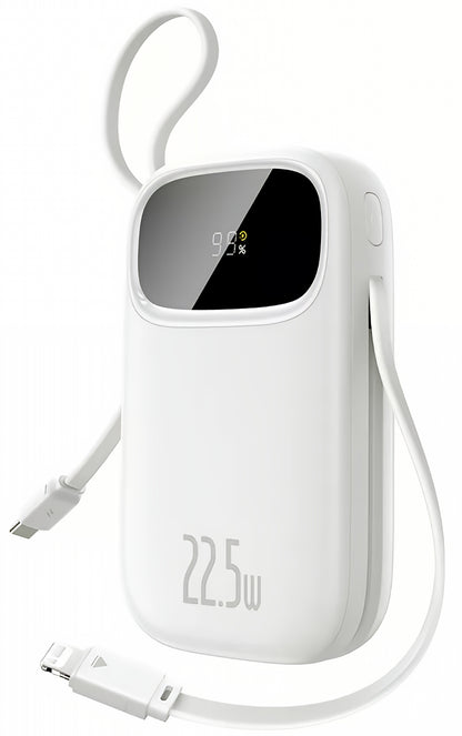 Batterie Externe Baseus EnerFill FC31, 10000mAh, 22,5W, QC + PD, 1 x Lightning - 1 x USB-A - 2 x USB-C, Blanc P10082106213-00
