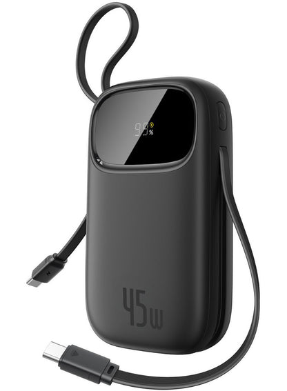 Externe Batterie Baseus EnerFill FC31 Qpow 3, 10000mAh, 45W, QC + PD, 1 x USB-A - 3 x USB-C, Schwarz P10082102123-00