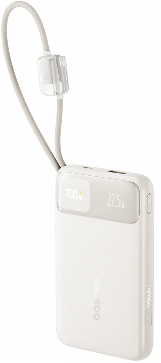 Externe Batterie Baseus EnerFill FC11, 10000mAh, 22,5W, QC + PD, 1 x USB-A - 3 x USB-C, Beige E0030401
