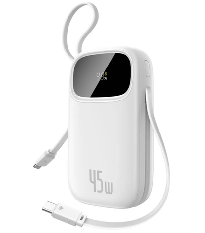 Externe Batterie Baseus EnerFill FC31, 20000mAh, 45W, QC + PD, 1 x Lightning - 1 x USB-A - 2 x USB-C, Weiß P10082105213-00