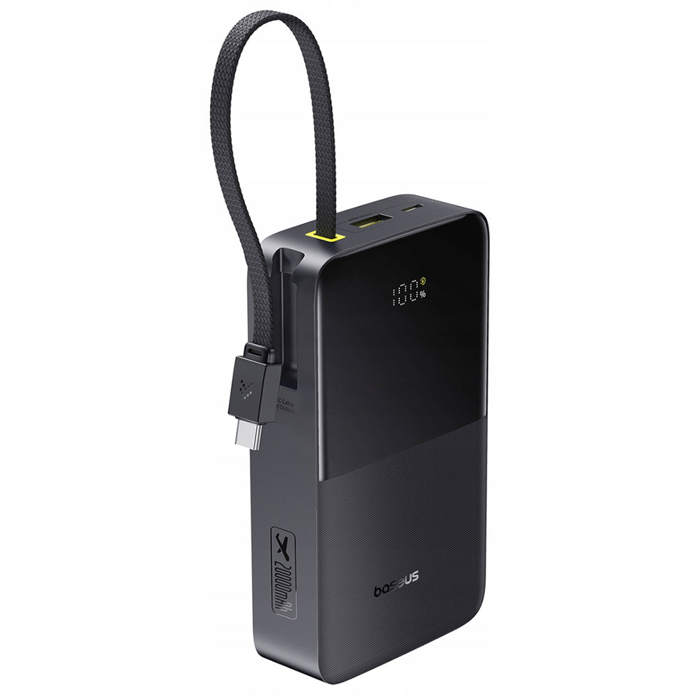 Batterie Externe Baseus EnerFill Bipow2 Pro, 20000mAh, 22.5W, QC + PD, 1 x USB-A - 2 x USB-C, Noire E0027701