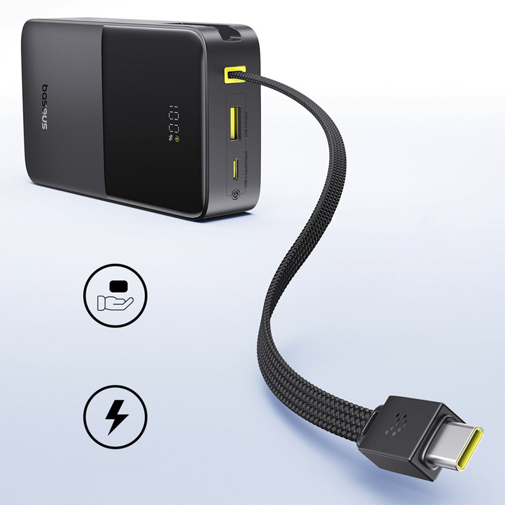 Batterie Externe Baseus EnerFill Bipow2 Pro, 20000mAh, 22.5W, QC + PD, 1 x USB-A - 2 x USB-C, Noire E0027701