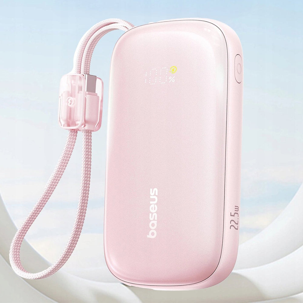 Baseus EnerFill FC21 Qpow 3 Ultra External Battery, 10000mAh, 45W, QC + PD, 1 x USB-A - 1 x USB-C, Pink E0027Q02