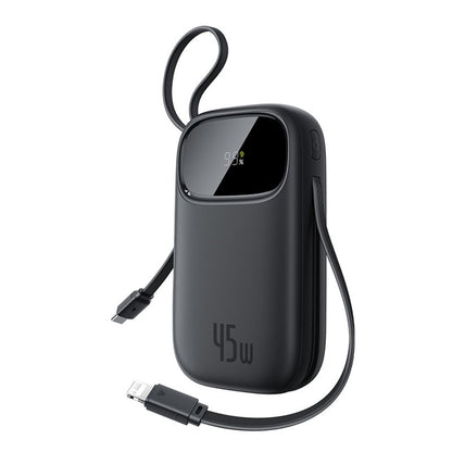 Baseus EnerFill FC31 Qpow 3 External Battery, 10000mAh, 45W, QC + PD, 1 x Lightning - 1 x USB-A - 2 x USB-C, Black E0028C00