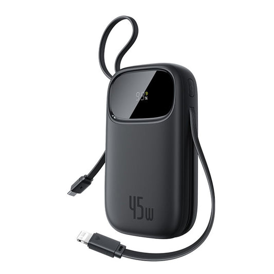 Externer Akku Baseus EnerFill FC31 Qpow 3, 10000mAh, 45W, QC + PD, 1 x Lightning - 1 x USB-A - 2 x USB-C, Schwarz E0028C00
