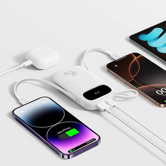 Externer Akku Baseus EnerFill FC31 Qpow 3, 20000mAh, 45W, QC + PD, 1 x Lightning - 1 x USB-A - 2 x USB-C, Schwarz E0028D00