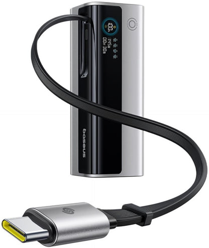 Batterie Externe Baseus EnerGeek GR11, 20000mAh, 145W, QC + PD, 1 x USB-A - 3 x USB-C, Argent E0027B02