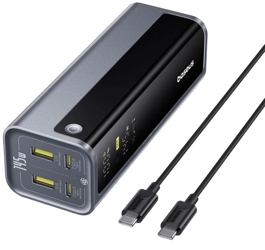 Batterie Externe Baseus EnerGeek GP12, 20800mAh, 145W, QC + PD, 2 x USB-A - 2 x USB-C, Gris P10082109813-00