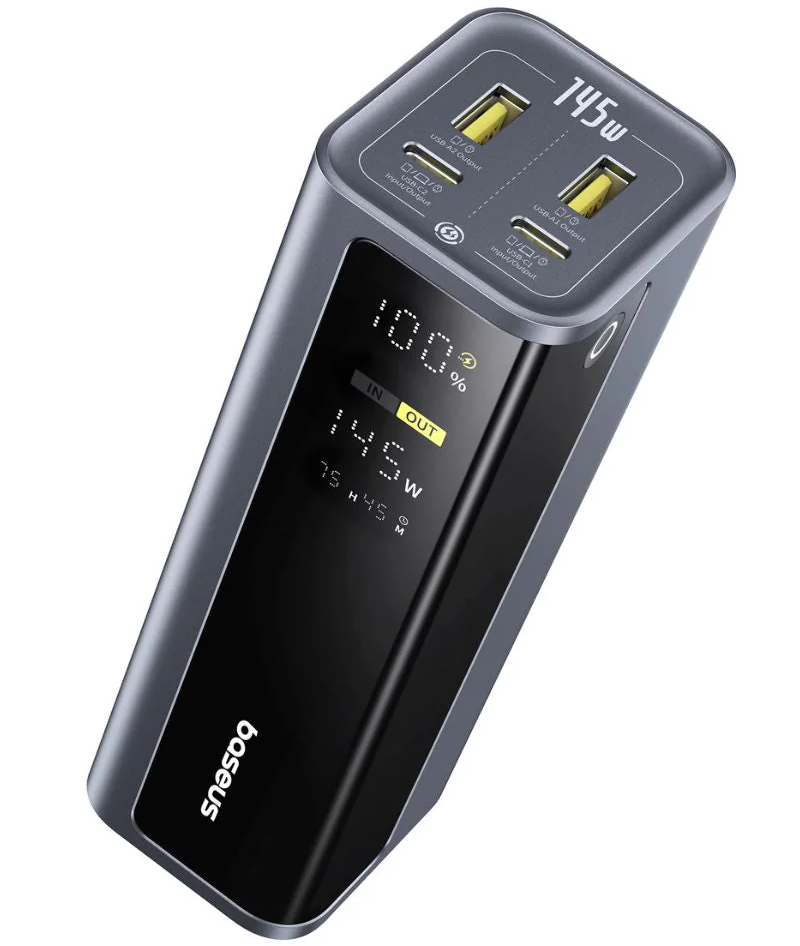 Externer Akku Baseus EnerGeek GP12, 20800mAh, 145W, QC + PD, 2 x USB-A - 2 x USB-C, Grau P10082109813-00