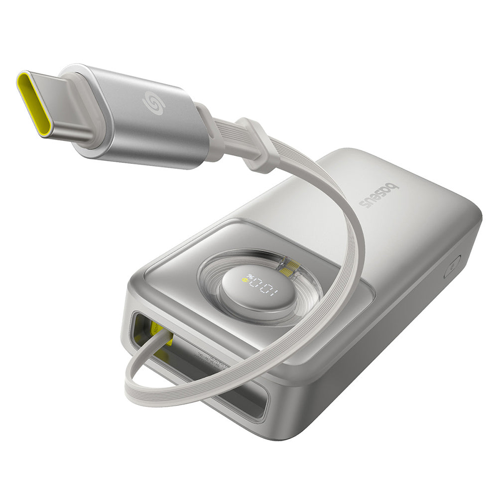 Externer Akku Baseus Free2Pull, 20000mAh, 65W, PD, 2 x USB-C, Grau P10073700843-00