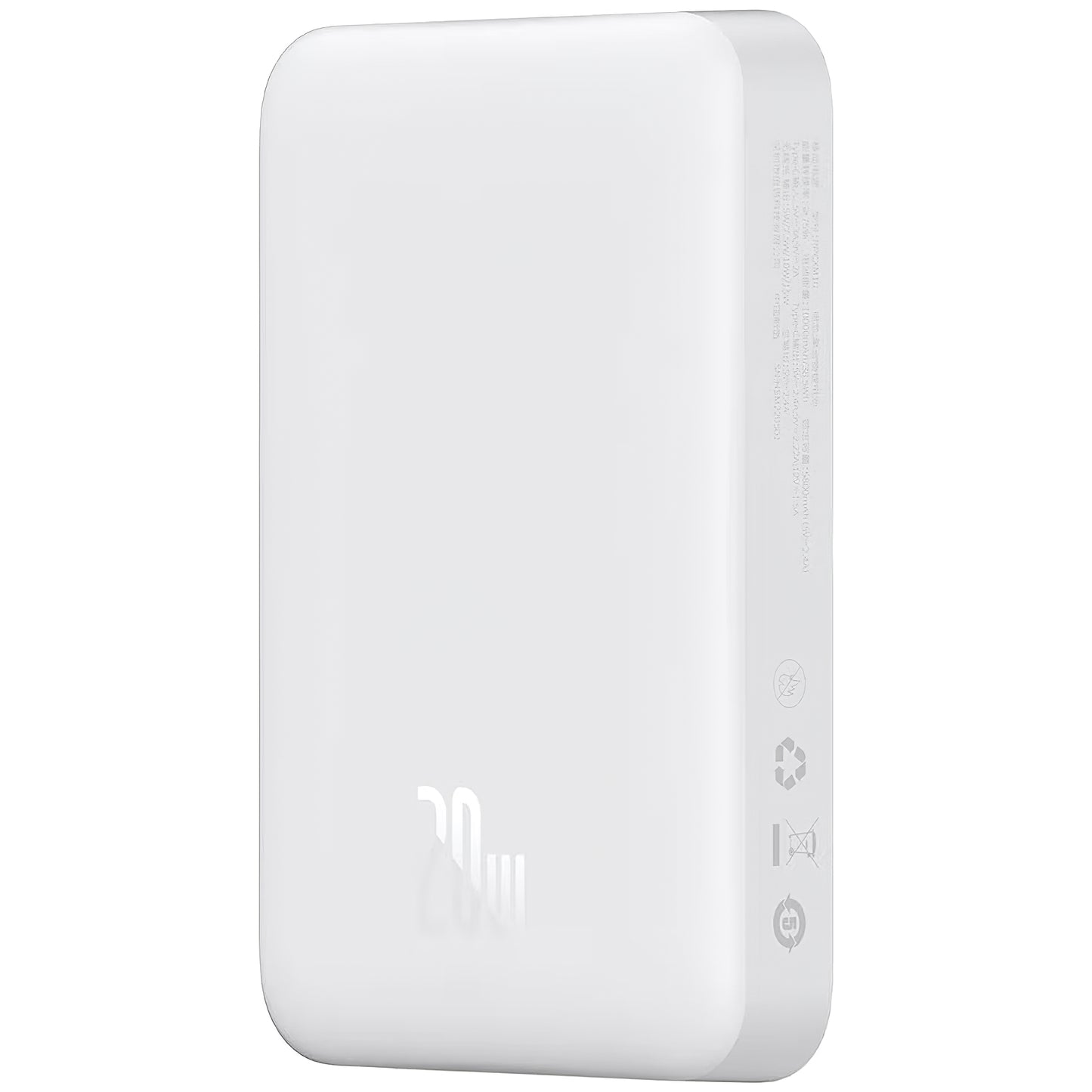 Batterie Externe Baseus Magnetic Mini, 10000mAh, 20W, PD + FQI, 1 x USB-C, Blanche P10059001223-00