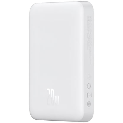 Batterie Externe Baseus Magnetic Mini, 10000mAh, 20W, PD + FQI, 1 x USB-C, Blanche P10059001223-00