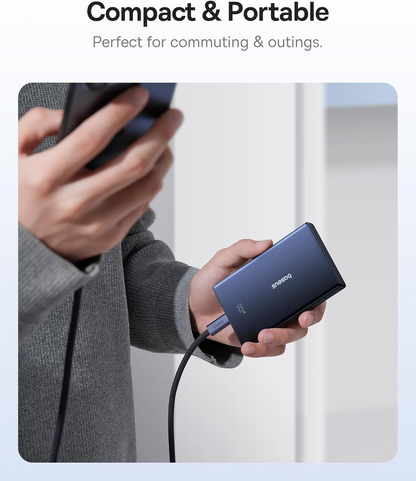 Externer Akku Baseus PicoGo, 10000mAh, 20W, QC + PD, 1 x USB-A - 2 x USB-C, Weiß P10076801213-00