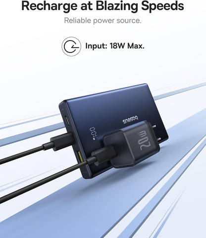 Externer Akku Baseus PicoGo, 10000mAh, 20W, QC + PD, 1 x USB-A - 2 x USB-C, Weiß P10076801213-00
