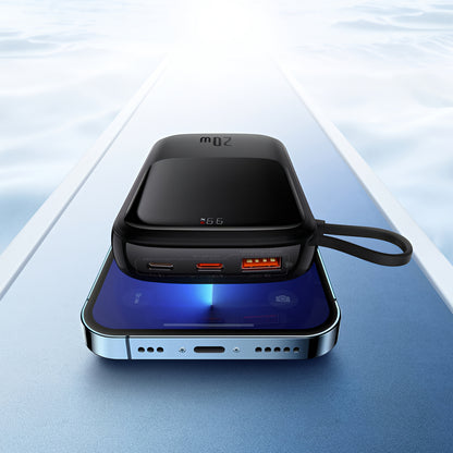 Batterie Externe Baseus Qpow Pro, 20000mAh, 20W, QC + PD, 1 x Lightning - 1 x USB-A - 1 x USB-C, Noire PPQD060201