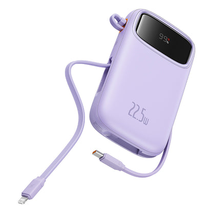 Batterie Externe Baseus Qpow Pro+, 10000mAh, 22.5W, QC + PD, 1 x Lightning - 1 x USB-A - 2 x USB-C, Mauve P10055003513-00