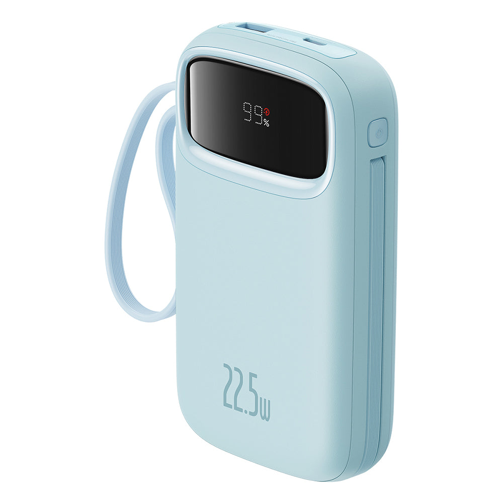 Externer Akku Baseus Qpow Pro+, 20000mAh, 22.5W, QC + PD, 1 x Lightning - 1 x USB-A - 2 x USB-C, Blau P10055002313-00