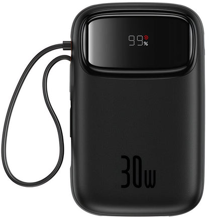 Baseus Qpow2 External Battery, 20000mAh, 30W, QC + PD, 1 x USB-A - 3 x USB-C, Black P10055009113-00