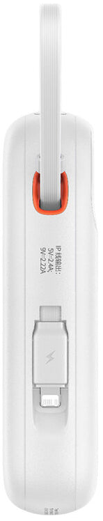 Externer Akku Baseus Qpow2, 10000mAh, 22.5W, QC + PD, 1 x Lightning - 1 x USB-A - 2 x USB-C, Weiß P10055003223-00