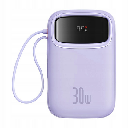 Externer Akku Baseus Qpow2, 10000mAh, 30W, QC + PD, 1 x USB-A - 3 x USB-C, Lila P10055008513-00