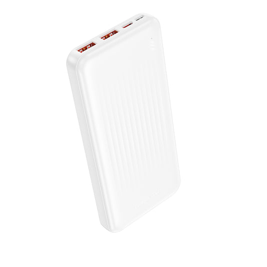 Externer Akku Borofone BJ80A Clever, 10000mAh, 22.5W, QC + PD, 1 x USB-C - 2 x USB-A, Weiß