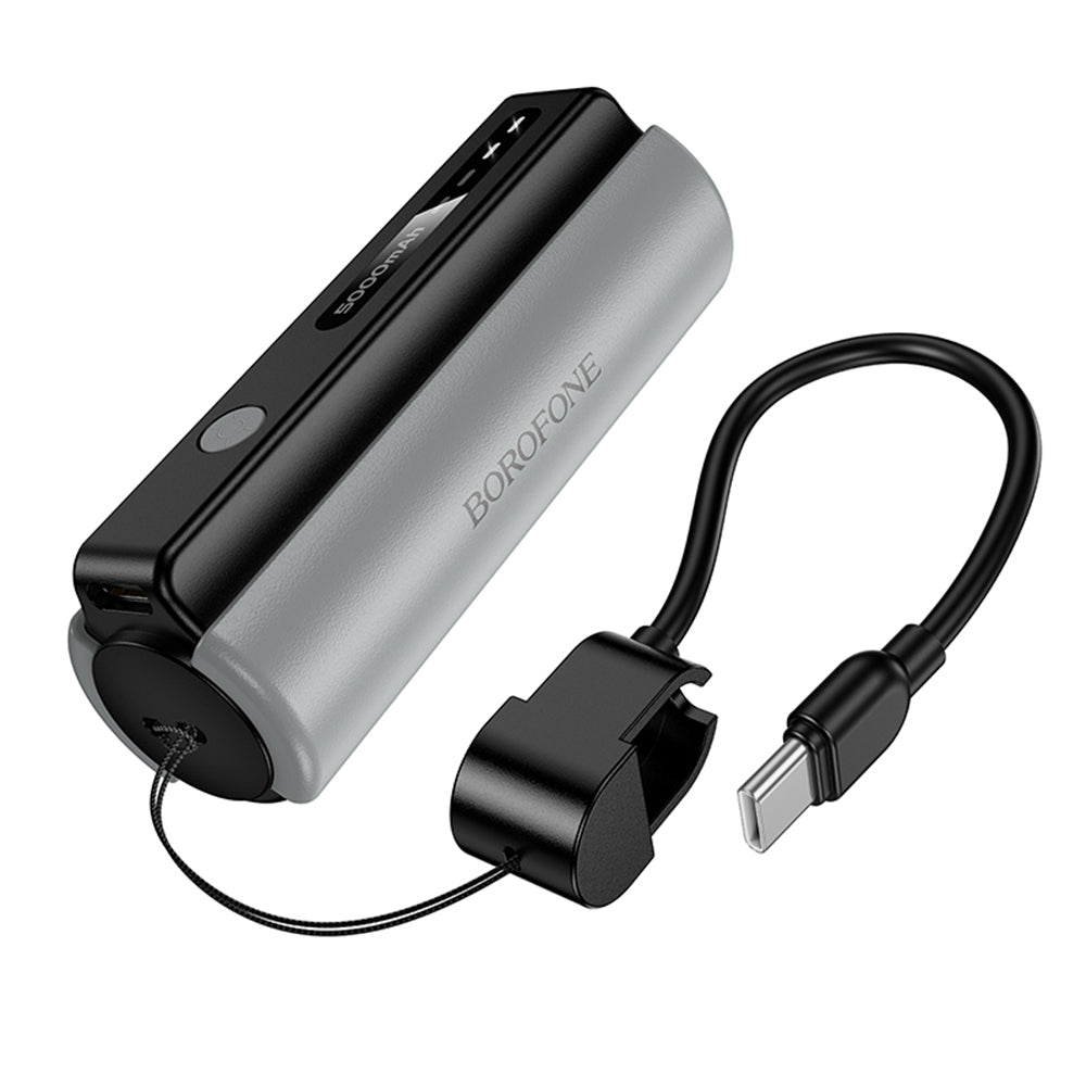 Externe Batterie Borofone BJ87 Star, 5000mAh, 10W, 1 x USB-C, Grau