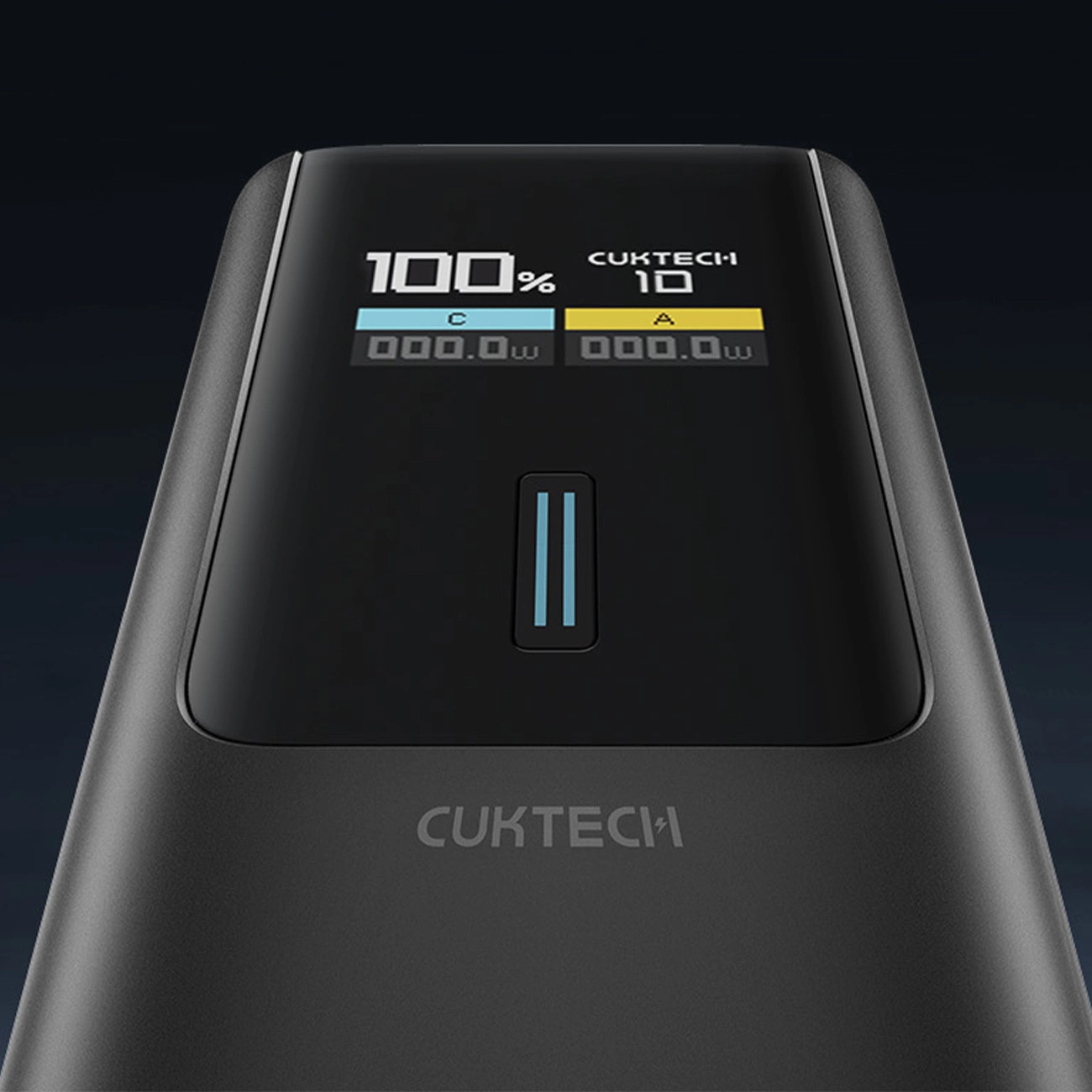 Batterie Externe Cuktech, 10000mAh, 150W, QC + PD, 1 x USB-A - 1 x USB-C, Noire CKPB100PGLBL