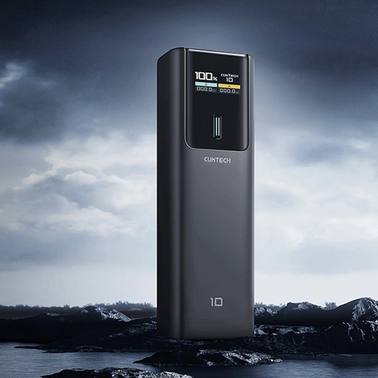 Batterie Externe Cuktech, 10000mAh, 150W, QC + PD, 1 x USB-A - 1 x USB-C, Noire CKPB100PGLBL