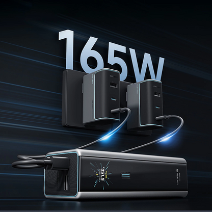 Externer Akku Cuktech, 20000mAh, 210W, QC + PD, 1 x USB-A - 2 x USB-C, Grau CKPB200UGLGR