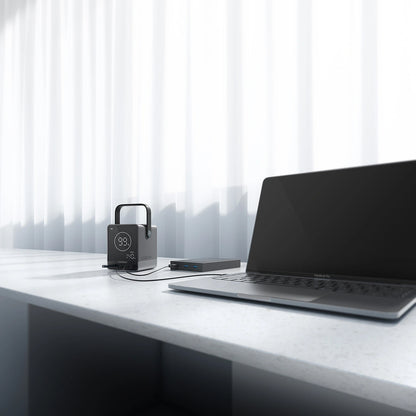 Externe Batterie Cuktech, 40000mAh, 300W, QC + PD + FQI, 1 x QI - 2 x USB-A - 2 x USB-C, Schwarz
