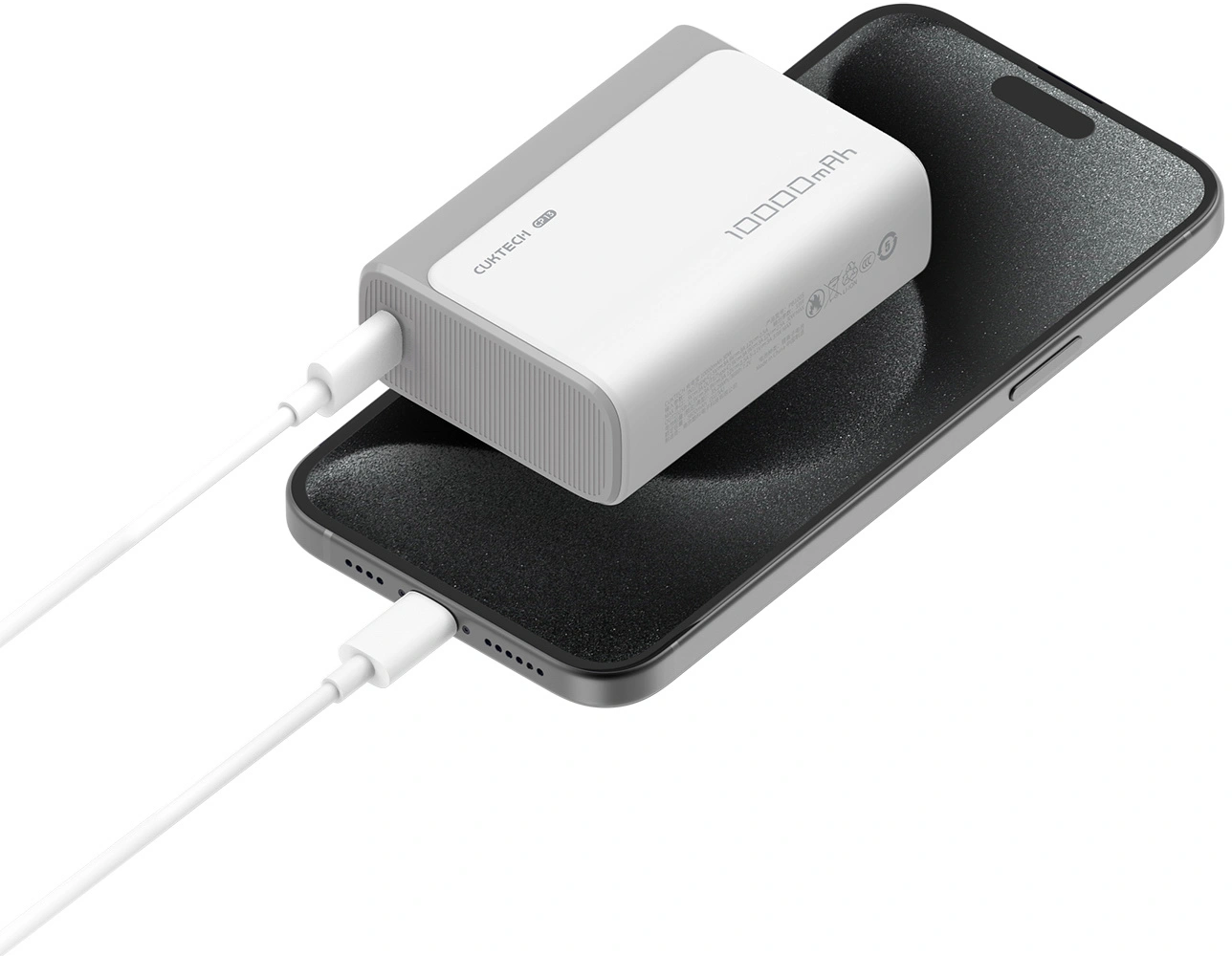 Externe Batterie Cuktech CP13, 10000mAh, 30W, QC + PD, 1 x USB-A - 1 x USB-C, Grau