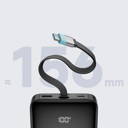 Externe Batterie Cuktech LPB252N, 25000mAh, 120W, QC + PD, 1 x USB-A - 2 x USB-C, Grau