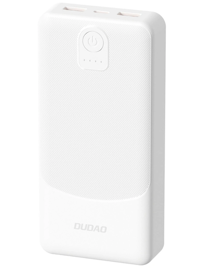 Batterie Externe Dudao K10Pro, 20000mAh, 12W, 2 x USB-A, Blanche