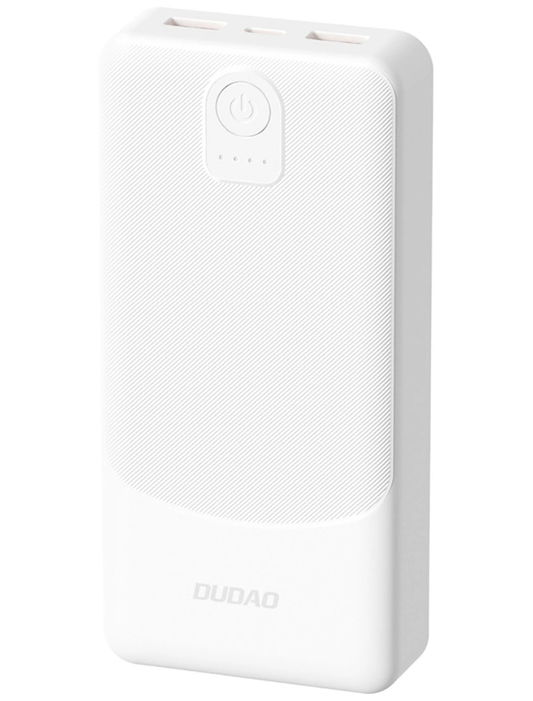 Externer Akku Dudao K10Pro, 20000mAh, 12W, 2 x USB-A, Weiß