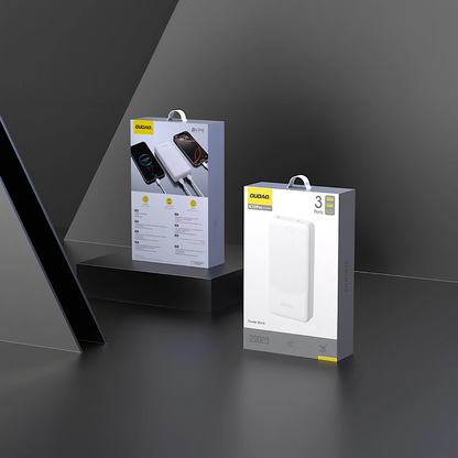 Batterie Externe Dudao K10Pro, 20000mAh, 12W, 2 x USB-A, Blanche