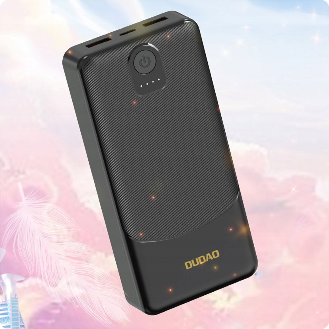 Externer Akku Dudao K10Pro, 20000mAh, 12W, 2 x USB-A, Schwarz