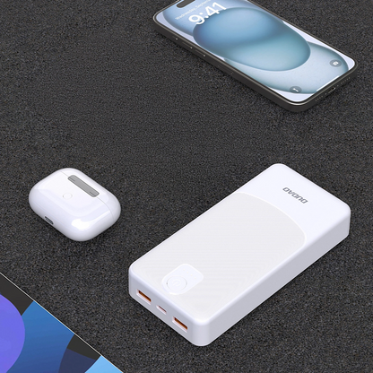 Batterie Externe Dudao K10Pro, 20000mAh, 12W, 2 x USB-A, Blanche