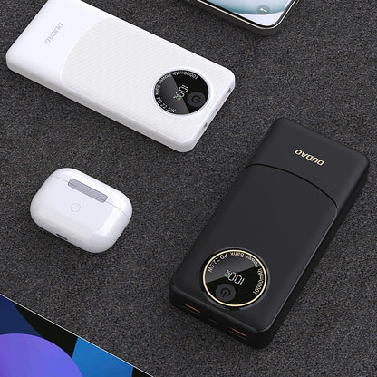 Batterie Externe Dudao K12, 10000mAh, 22.5W, QC + PD, 1 x USB-C - 2 x USB-A, Blanche