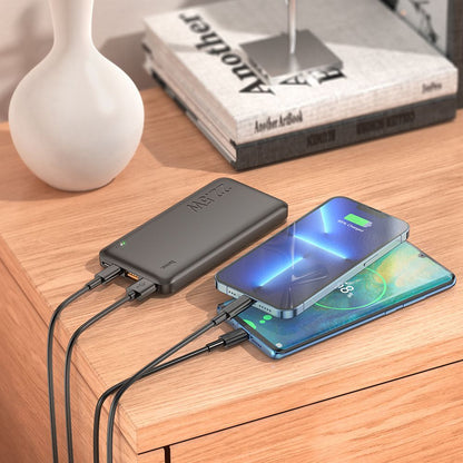 Batterie Externe HOCO J101, 10000mAh, 22.5W, QC + PD, 1 x USB-C - 2 x USB-A, Noire