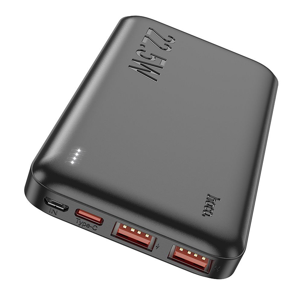 Batterie Externe HOCO J101, 10000mAh, 22.5W, QC + PD, 1 x USB-C - 2 x USB-A, Noire